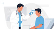 © Hokama - Medical Professional Checking Temperature, Healthcare Clinic, Patient Exam, Health Screening
