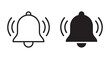 © Jrdesign0 - Bell icon ringing symbol with sound waves Vector, illustration
