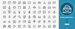 © Putul RGB - Event planning line icons collection including calendar schedule invitation envelope booking reservation management organization time coordination deadline appointment timeline strategy production.