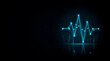 © @TrendStudio - A sleek, futuristic  image design of a glowing ECG heartbeat waveform, symbolizing health tech and digital diagnostics.