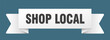 © BHM - shop local ribbon isolated on transparent background. shop local ribbon