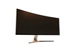 © Nipa - Modern curved computer monitor with a wide screen display and metallic stand