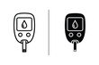 © ASHRAFUR  - Diabetes glucose meter vector illustration with test strip flat design