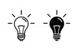 © Druvo - Light bulb line art and silhouette vector illustration
