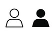 © Mijan  - Outline and solid person icons vector illustration