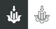© MOHAMMAD - Gear And Signal Strength Icon Two Tone Silhouette