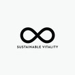 © Mahir - Black infinity symbol illustration on a white background representing endlessness and cyclical concepts abstract concept cycle design element endless