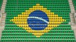 © Umana - Brazilian flag stadium seats mosaic