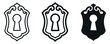 © MST SUMAIYA - Decorative vintage keyhole icons for security and privacy with security protection ornamental decorative graphics interface illustration collection password decoration ornament