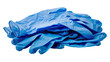 © Conor - Isolated blue medical disposable protective examination gloves for hygiene and safety
