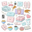 © Shah Putra - Flat Design Sleep Set with Pillows and Pajamas