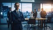 © ImranRashid - Confident Business Leader with Team in Office During Strategic Meeting