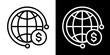 © IconicStitch - Global Investment Icon Set White Line Style Collection