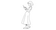 © Codari - Woman Standing and Using Mobile Phone.