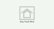 © Salman - Minimalist House Icon with 'Stay Fresh Mind' Text - Clean Design