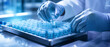 © NongEngEng - AI generated pharmaceutical sample processing laboratory sterile vial handling quality control testing biotechnology manufacturing scientific research