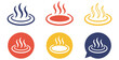 © Mst Zakia - Collection of hot spring icons in various colors and shapes on transparent background