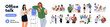 © Good Studio - Office talk, cooler chat, coffee break. Informal communication with colleagues set. Friends speaking, gossiping at work. Workplace conversations. Flat vector illustrations isolated on white background