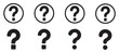 © MSTRABEYA - Question mark symbols in circles and solid shapes for information and help.