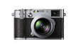 © Alexa - Retro silver and black digital camera with textured grip, isolated on transparent background