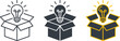 © MST HAFSA - Set of gift box icons with light bulbs representing ideas