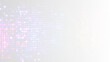 © Andrey - Purple png digital glitch graphic with bright pixel artifacts and abstract data distortion on transparent background overlay