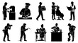 © Bashir Ahammed - Professional People Occupation Silhouette Set Diverse Labor Jobs