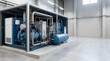 © AlignedArt - large scale industrial air compressor installation supporting energy efficient factory utilities pneumatic operations and advanced manufacturing infrastructure