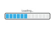 © Hana-AI  - A horizontal blue and grey progress bar shows the current status of a digital loading process