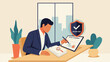 © muse - Businessman signing secure contract on tablet – Great for electronic signature software ads, digital contract platforms, or legal tech sites.