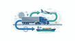 © ciamik - Logistics and transportation concept with truck airplane and cargo ship (1)