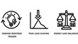 © Mehedi - Energy management and load balancing icons with balancing response electricity management efficiency conservation technology industrial resource sustainability consumption analysis