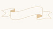 © Shahid - Minimalist blank white ribbon banner waving gracefully in the air for customizable text or messages on a clean light background, elegant vector illustration for marketing and advertisement.