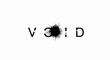 © Mashood - Abstract black ink splash obliterates the word void, representing destruction or absence