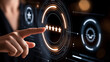 © Rostyslav - Close-up of Hand Selecting Five Star Rating on Futuristic Digital Interface