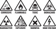 © Umme - Hazard symbol collection corrosive flammable toxic biohazard radioactive explosive harmful high voltage signs