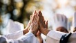 © gankevstock - Chefs teamwork high five unity celebration achievement success