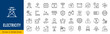 © iiierlok_xolms - Electricity Web Icons in Line Style. Power, Energy, Electricity, Voltage, Current, Power Grid, Renewable Energy, Charging Collection. Editable Stroke. Vector.