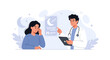 © Arto - Doctor Consulting Patient About Sleep Diary and Insomnia Treatment, Medical Consultation