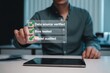© ART BY SAIFUL - Businessman interacting with AI model validation checklist dashboard