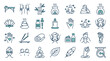 © doung - Wellness and massage line icons for spa and holistic health