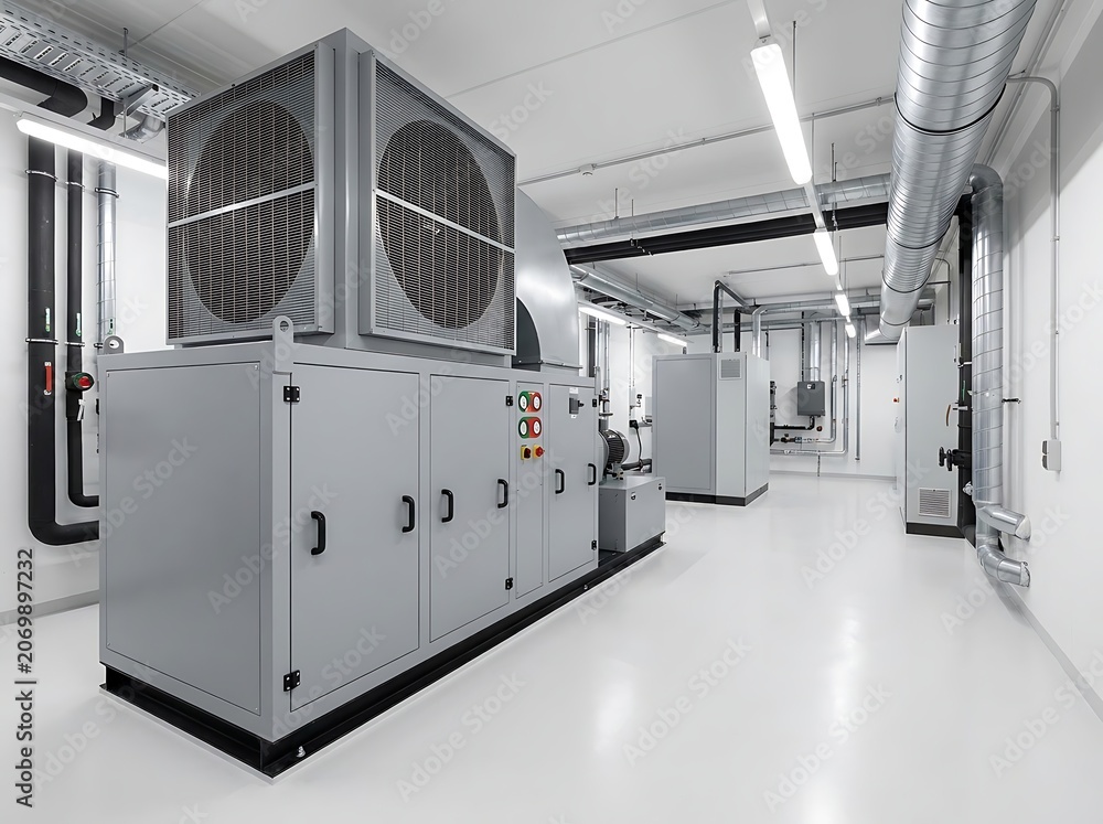 Sistema HVAC en cuarto de máquinas de data center