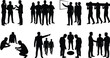 © LubanaAkter - Business Team Meeting and Collaboration Silhouette Icon Collection