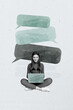 © deagreez - Collage of colorful speech bubbles symbolizing digital chatting modern communication internet blogging freelance work