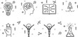 © MdShakib - Business innovation creative thinking strategy and success concept thin line vector icons set for education and startup launch