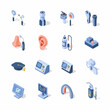 © Syakilla - Flat design icons of medical and technology equipment set.