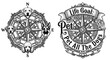 © ahmed - dog compass, pet compass, dog directions, labrador german shepherd poodle, black and white dog art, pet lover design, nautical dog theme, life goal pet all dogs, hand drawn outline engraving vector il