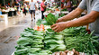 © Aurora Aesthetics - chinese market produce bok choy vegetables fresh street food local traditional Chinese heritage concept about street market produce display with fresh bok choy and vegetables showing everyday local