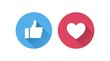 © Baldevbhai - Thumbs and heart icon. Vector love and love icon. Like and like buttons ready for websites and mobile apps. Vector 10 eps.