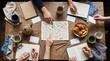 © Friedbert - Overhead Cafe Study Table For Adult Language Exchange Meetup